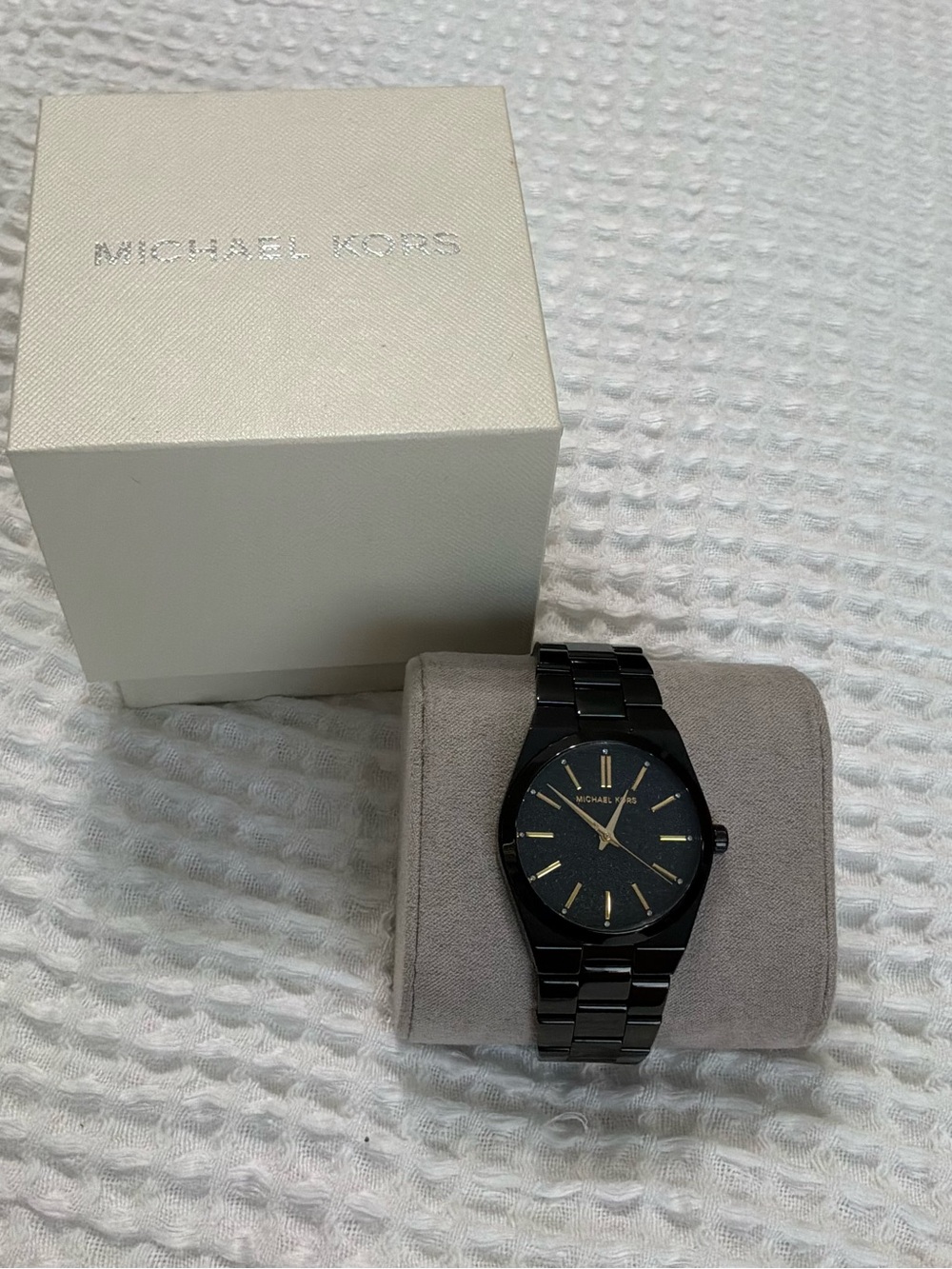 Michael Kors Black and Gold Women's Bracelet Watch